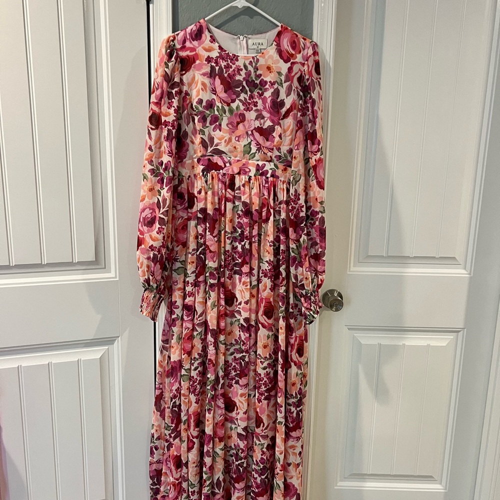 Red Dress Boutique Floral Maxi Dress - Pink and Red